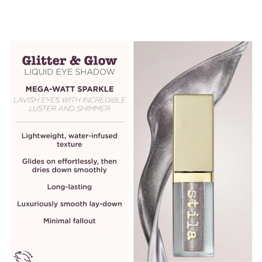 Stila Shimmer & Glow Liquid Eyeshadow - Silver Sparkle Molton Midnight
